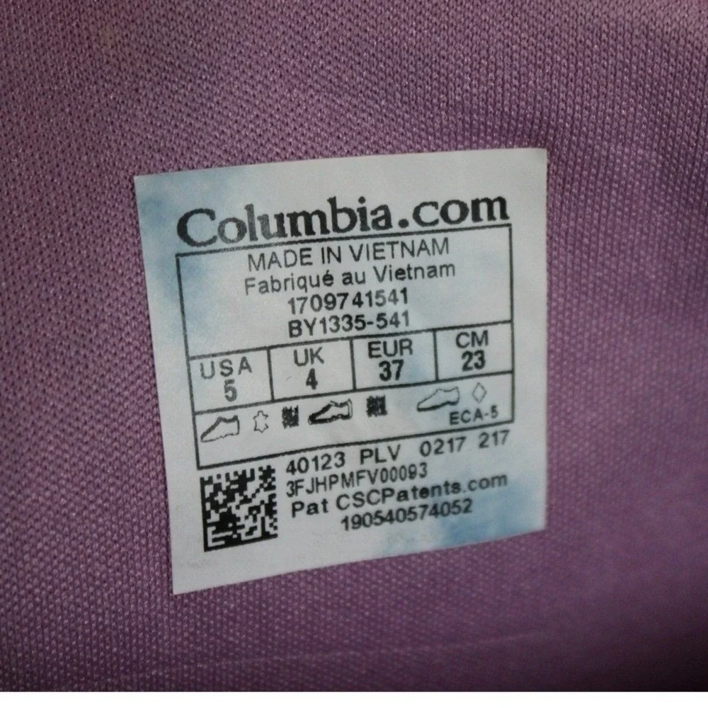 Columbia Womens Purple Lace Up Winter Snow Boots Size 5‎ Omni Grip